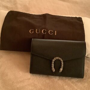 Gucci Black Leather Key & Card Holder
